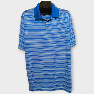 Nike golf Dri-Fit Royal blue white polo style shirt men's XXL